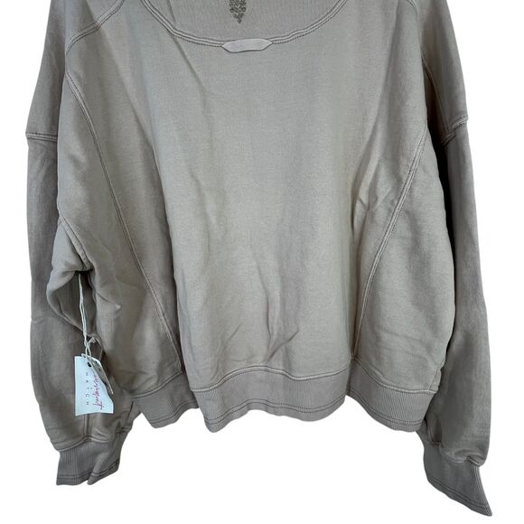 NWT FP Movement x Hatch Women's Intercept Sweatshirt Sz M Desert Sand Maternity - Picture 4 of 13
